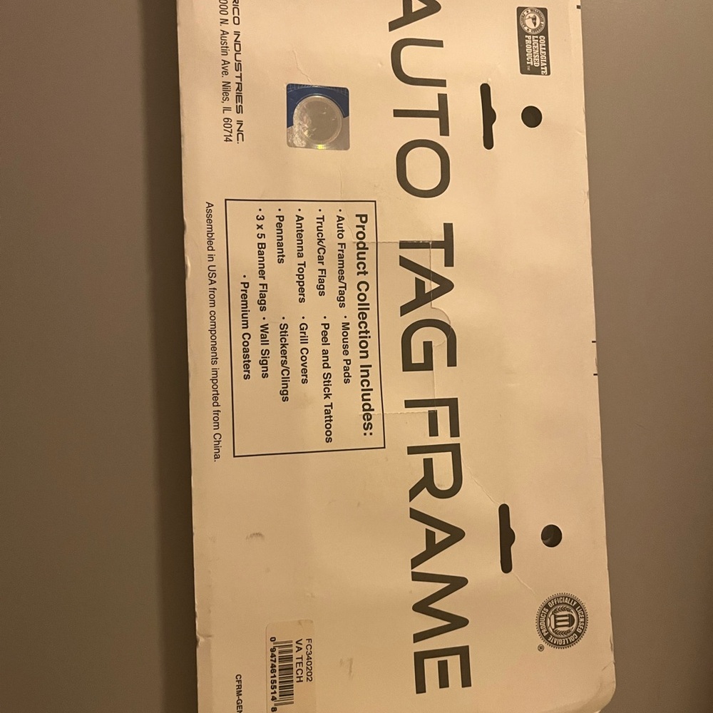Virginia Tech Auto Tag Frame - Picture 2 of 2